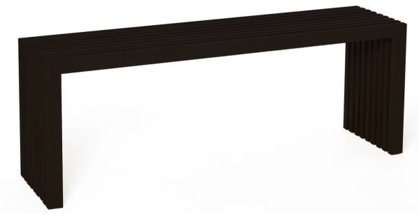 Die Holzbank von raumgestalt - Sitzbank aus Eichenlamellen schwarz gebeizt 60 cm