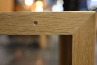 Die Holzbank von raumgestalt - Sitzbank aus Eichenlamellen schwarz gebeizt 60 cm
