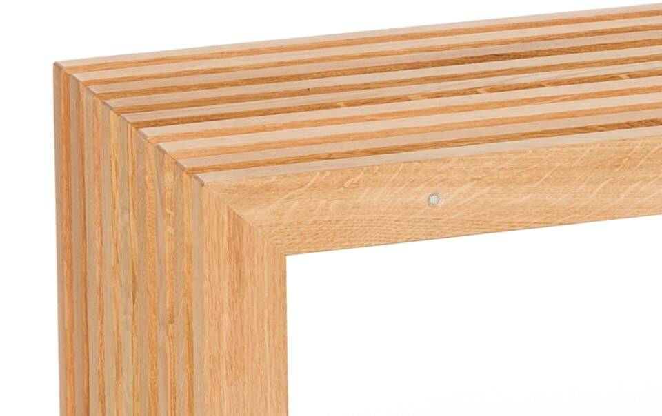 Konsole aus Eichenlamellen von Raumgestalt aus dem Schwarzwald Eiche hell geölt 75 cm