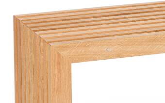 Konsole aus Eichenlamellen von Raumgestalt aus dem Schwarzwald Eiche hell geölt 75 cm