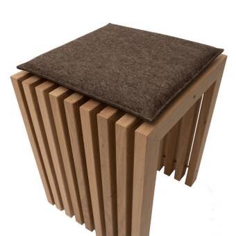 Filzkissen för bänk och pall av eklameller natur-SI30