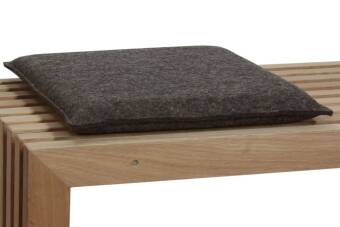 Filzkissen für Bank und Hocker aus Eichenlamellen anthrazit-SI32