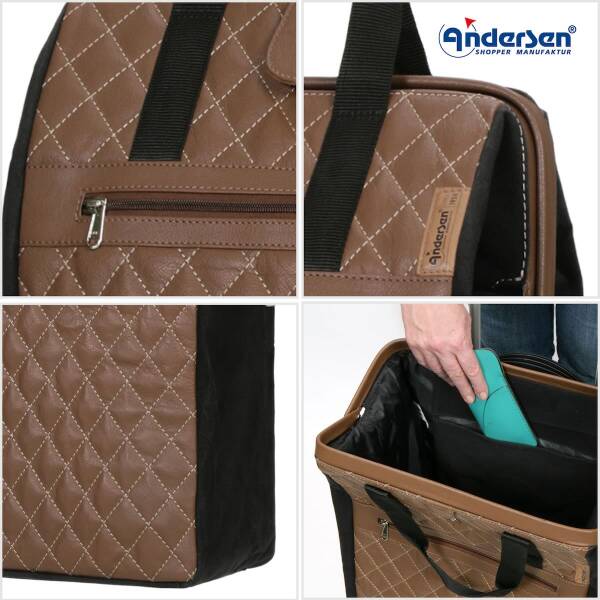 Andersen Unus Shopper Inra schwarz
