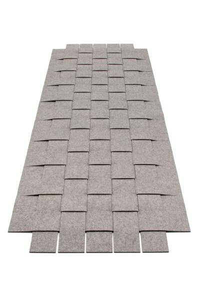 Filzteppich, Hey Sign, rechteckig Teppichgeflecht 10 einfarbig 140 x 200 cm Orange 30244