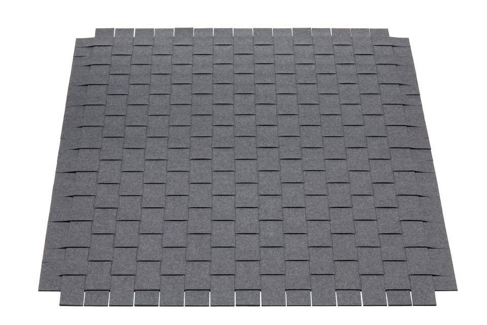 Filzteppich, Hey Sign, rechteckig Teppichgeflecht 10 einfarbig 180 x 240 cm Anthrazit_01