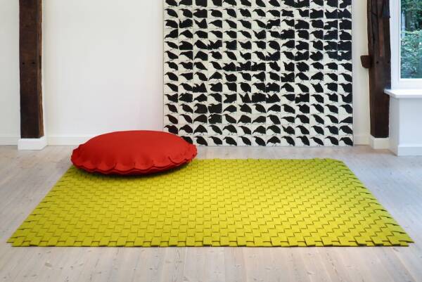 Filzteppich, Hey Sign, rechteckig Teppichgeflecht 10 einfarbig 180 x 240 cm Piniengrün 27296