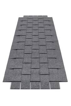 Filzteppich, Hey Sign, rechteckig Teppichgeflecht 10 einfarbig 180 x 240 cm Schoko 30277