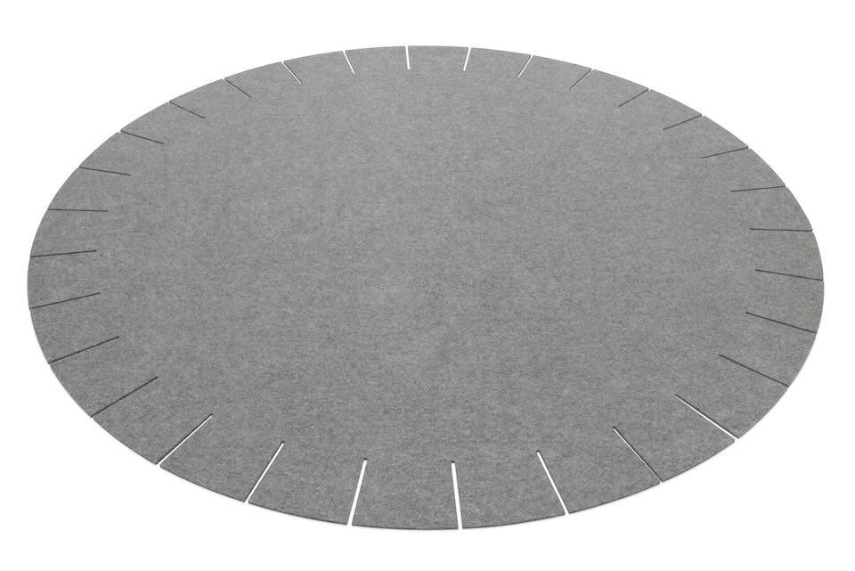 handmade, Hey Sign, Teppich Franse Rund 120 cm cm Hellmeliert_07