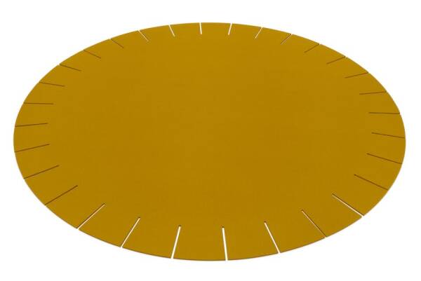 handmade, Hey Sign, Teppich Franse Rund 120 cm cm Limone 30251