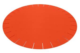 handmade, Hey Sign, Teppich Franse Rund 150 cm Anthrazit 01