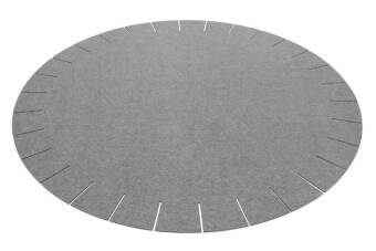 handmade, Hey Sign, Teppich Franse Rund 150 cm Anthrazit 01