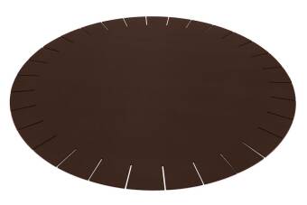 handmade, Hey Sign, Teppich Franse Rund 150 cm Anthrazit 01