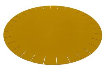 handmade, Hey Sign, Teppich Franse Rund 150 cm Oliv 24