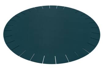 handmade, Hey Sign, Teppich Franse Rund 150 cm Petrol 26978