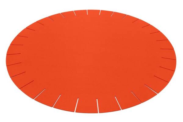 handmade, Hey Sign, Teppich Franse Rund 150 cm Bordeaux 30243