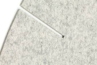 handmade, Hey Sign, Teppich Franse Rund 150 cm Umbra 42