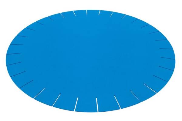 handmade, Hey Sign, Teppich Franse Rund 150 cm Aqua 50