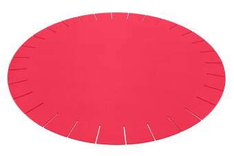 handmade, Hey Sign, Teppich Franse Rund 150 cm Aqua 50