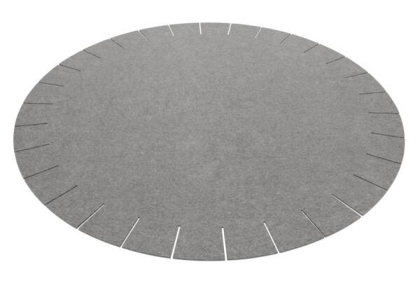 handmade, Hey Sign, Teppich Franse Rund 180 cm Walnuss 29
