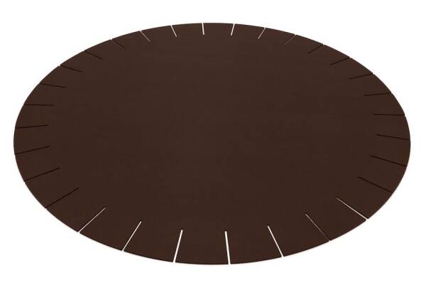 handmade, Hey Sign, Teppich Franse Rund 180 cm Walnuss 29