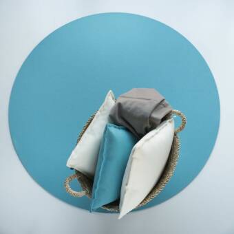 Runder Filzteppich Hey-Sign Teppich Bigdot 120 cm Limone 30251