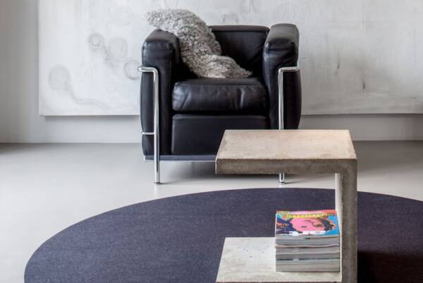 Runder Filzteppich Hey-Sign Teppich Bigdot 120 cm Pepper 47