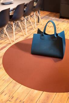 Runder Filzteppich Hey-Sign Teppich Bigdot 120 cm Raps 93