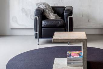 Runder Filzteppich Hey-Sign Teppich Bigdot 180 cm Petrol 26978