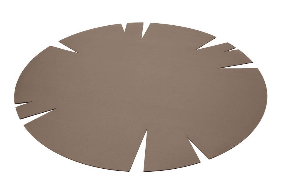 Runder Filzteppich Hey-Sign Teppich Slot 120 cm Taupe_35