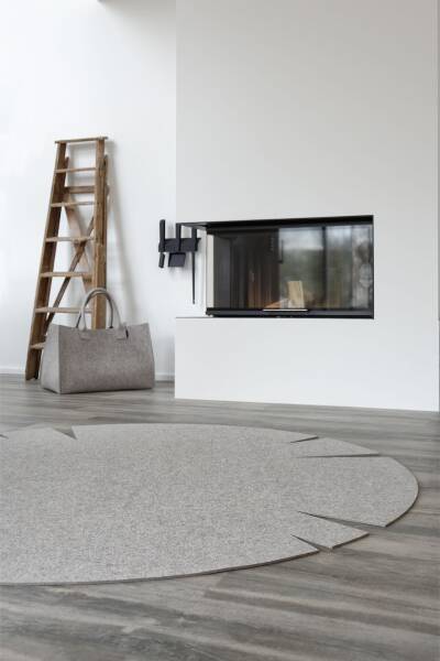 Runder Filzteppich Hey-Sign Teppich Slot 120 cm Verde 25