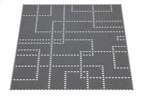Tapis design - Tapis en feutre Stamp rectangulaire de Hey-Sign 140 x 200 cm Pepper_47