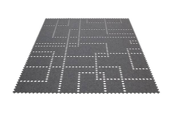 Tapis design - Tapis en feutre Stamp rectangulaire de Hey-Sign 140 x 200 cm Pepper_47