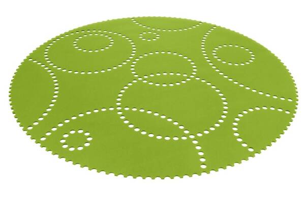 Design tapijt Stamp - Rond biologisch tapijt van Hey-Sign 120 cm Meigroen_30