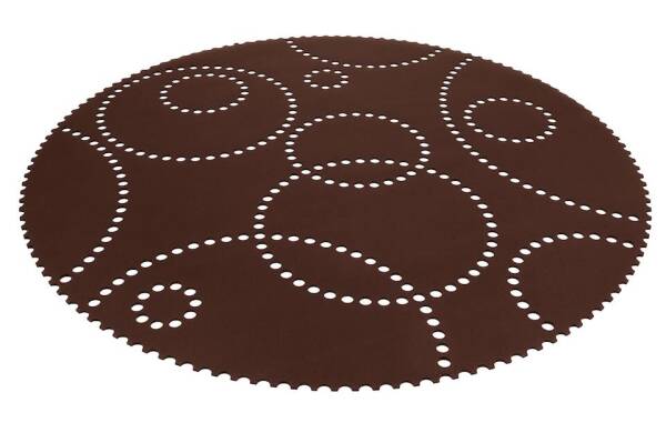 Design tapijt Stamp - Rond biologisch tapijt van Hey-Sign 120 cm Meigroen_30