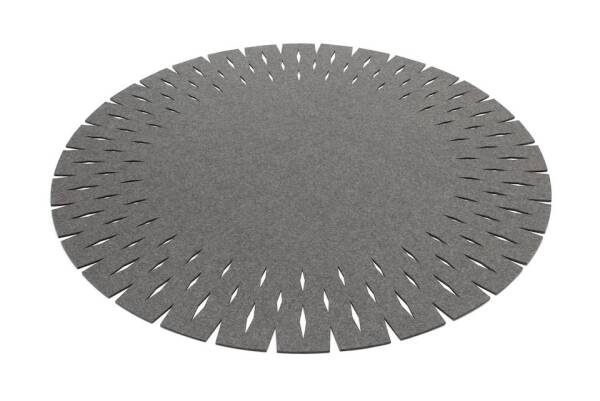 Alfombra redonda de fieltro Hey-Sign Alfombra Grate 120 cm Antracita_01