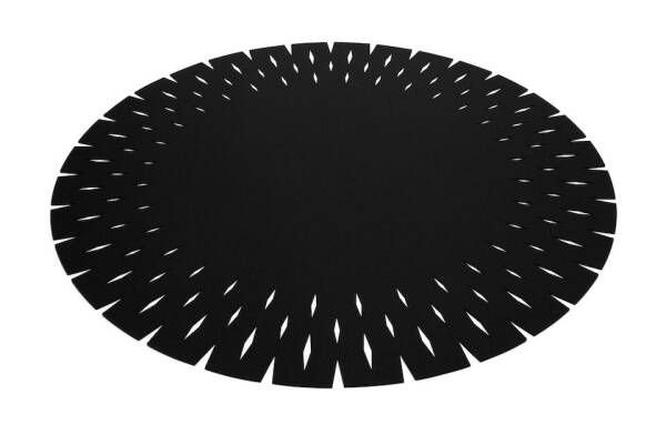 Alfombra redonda de fieltro Hey-Sign Alfombra Grate 120 cm Antracita_01