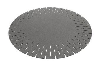 Alfombra redonda de fieltro Hey-Sign Alfombra Grate 120 cm Antracita_01