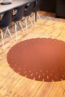 Alfombra redonda de fieltro Hey-Sign Alfombra Grate 120 cm Antracita_01