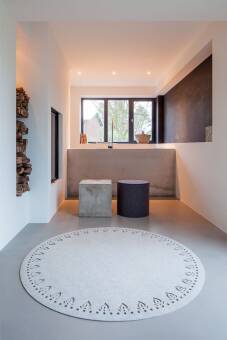 Tapis en feutre rond Hey-Sign Tapis Orient Alima 120 cm Marbre_06