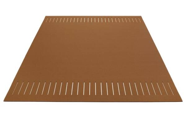 Wollteppich rechteckig, Hey Sign, Teppich zweimal quer geschlitzt 140 x 200 cm Hellgrau 16