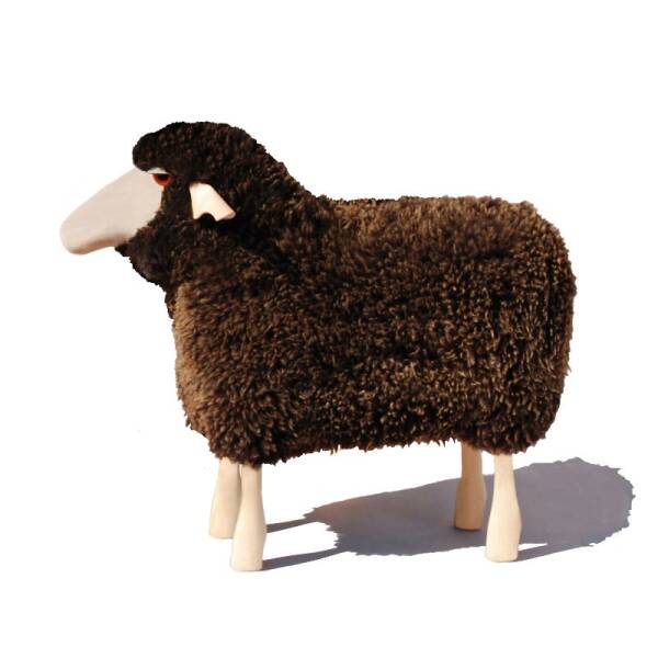 Schafe in Lebensgröße von Meier Germany Klein (60 cm) braunes Fell, gelockt